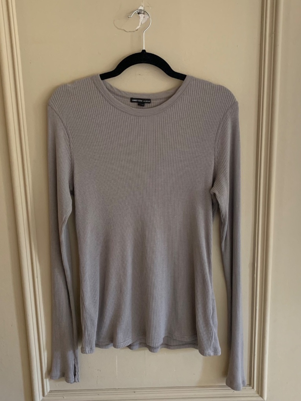 James Perse Ribbed Cotton Crew (4/XL)
